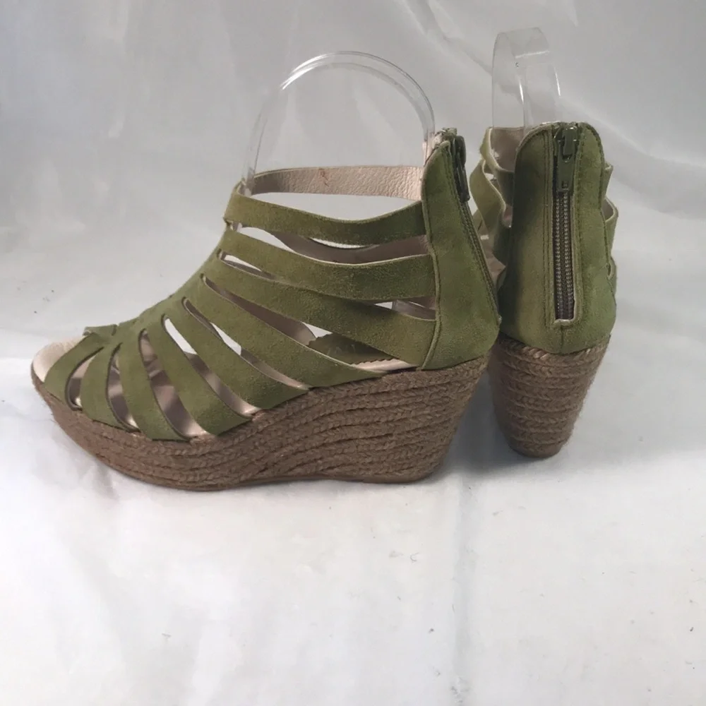 Cordani Women’s Electra Platform Wedge Heel Green Suede Boho Chic Sandal Bootie